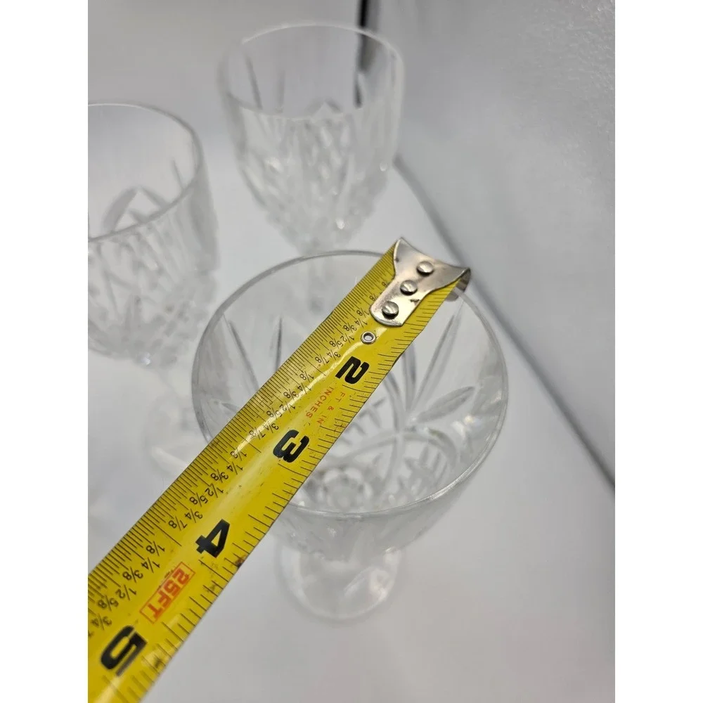Galway Irish‎ Crystal Decanter and 3 Wine Glasses Set Clear Cut Glass Barware